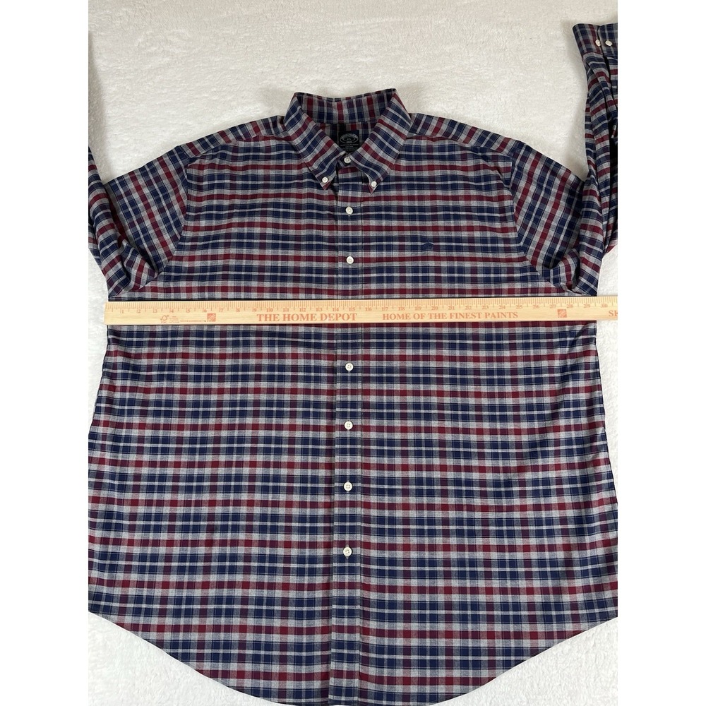 Brooks Brothers Multicolored Plaid Supima Cotton L/S Btn Dwn Shirt Men's Sz XXL - Picture 7 of 8